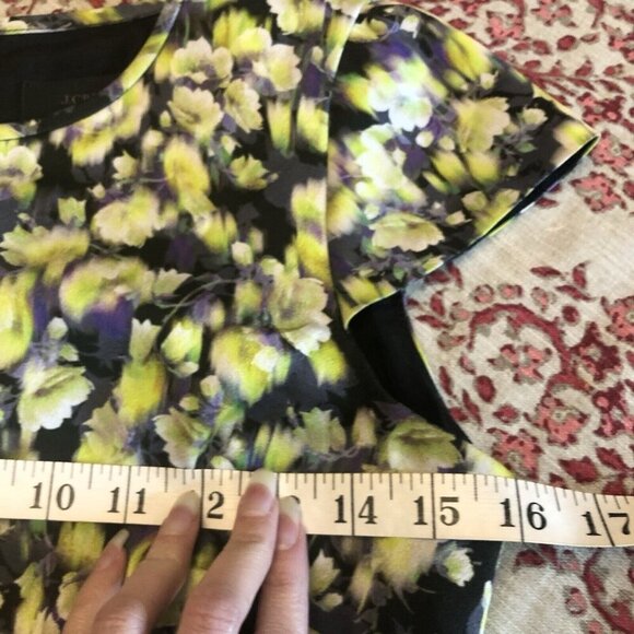 J. Crew Dress Women’s Sz 0 Linen Fit & Flare Cap Sleeve In Clover - Picture 11 of 14